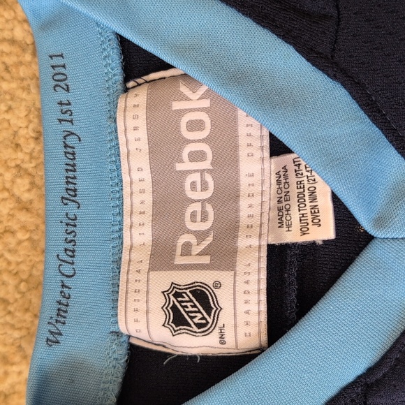 Reebox Winter Classic 2011 Pittsburgh Penguins Fleury Jersey Size 2T-4T - Picture 2 of 4